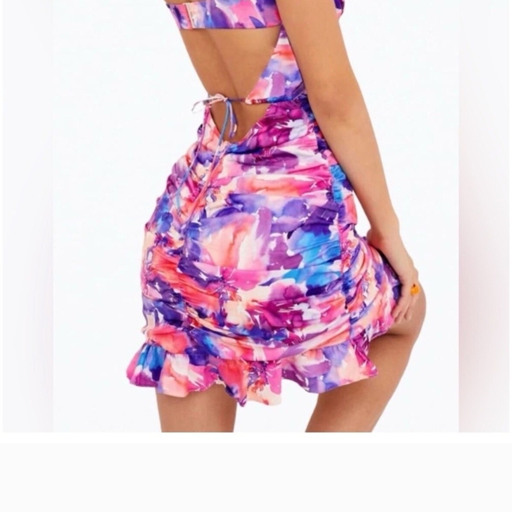 For Love And Lemons Natasha Open Back Mini Dress